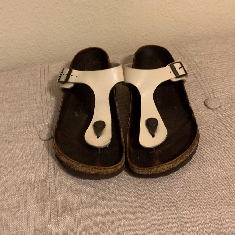 Birkenstock flip flops sandals size 38 pearl color